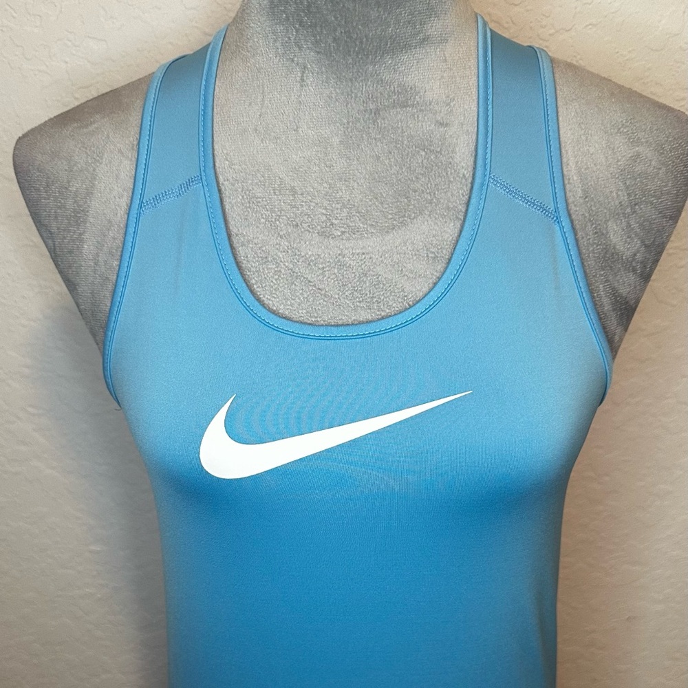 Nike Pro Dri-Fit Racerback Tank Top Blue Red Athletic Workout Women’s Size L